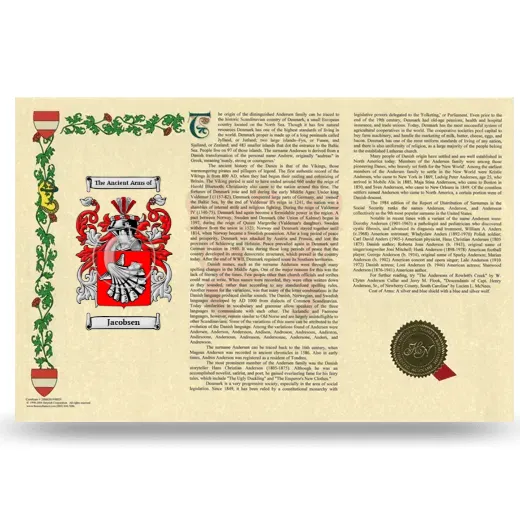 Jacobsen Armorial History Landscape Style