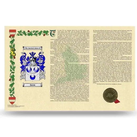 Jacox Armorial History Landscape Style
