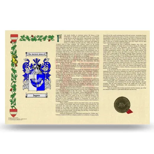 Jagers Armorial History Landscape Style