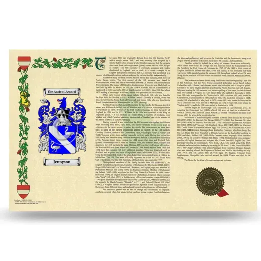 Jennyson Armorial History Landscape Style