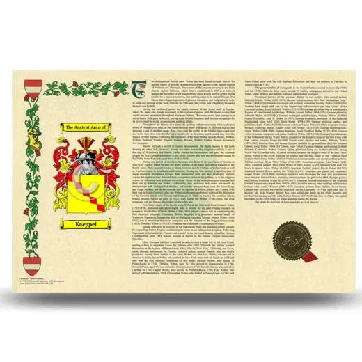 Kaeppel Armorial History Landscape Style