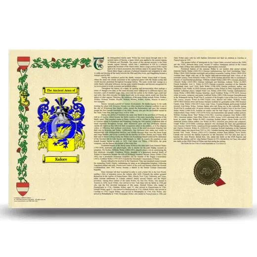 Kalore Armorial History Landscape Style