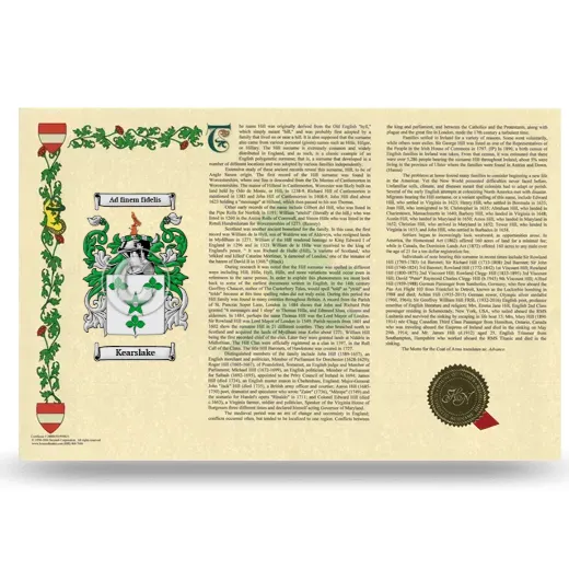 Kearslake Armorial History Landscape Style