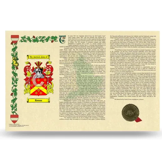 Keean Armorial History Landscape Style