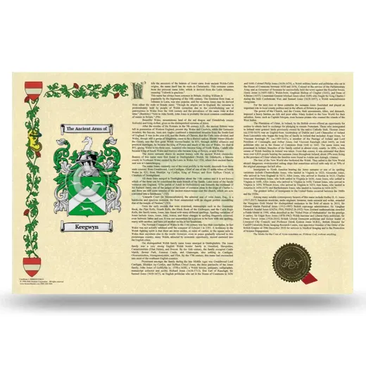 Keegwyn Armorial History Landscape Style
