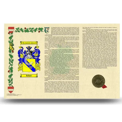 Kelner Armorial History Landscape Style