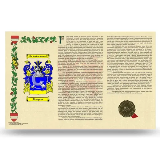 Kempers Armorial History Landscape Style