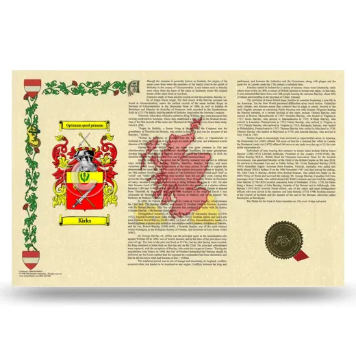 Kirks Armorial History Landscape Style