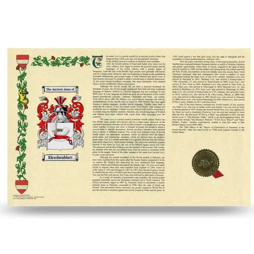 Kirschenblatt Armorial History Landscape Style