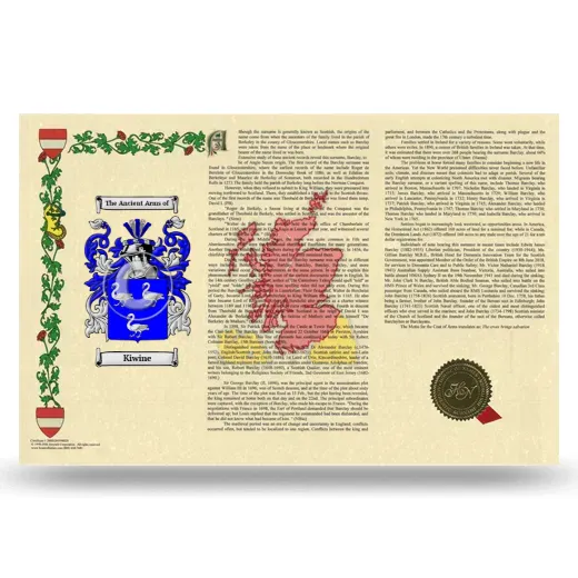 Kiwine Armorial History Landscape Style