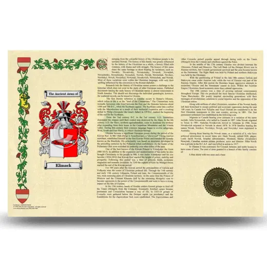 Klimack Armorial History Landscape Style