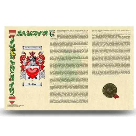 Koohler Armorial History Landscape Style