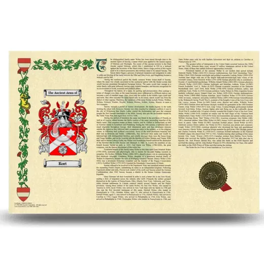 Kort Armorial History Landscape Style