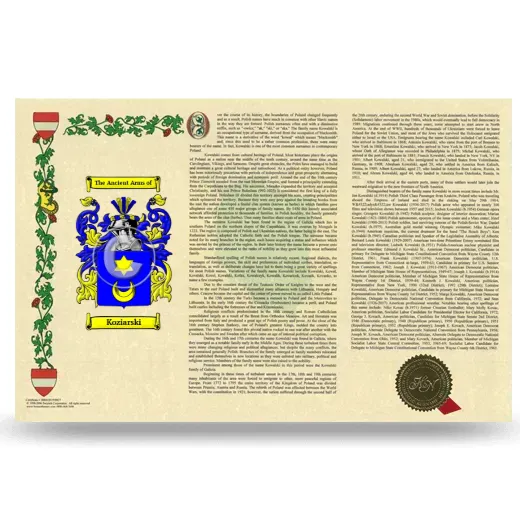 Koziarski Armorial History Landscape Style