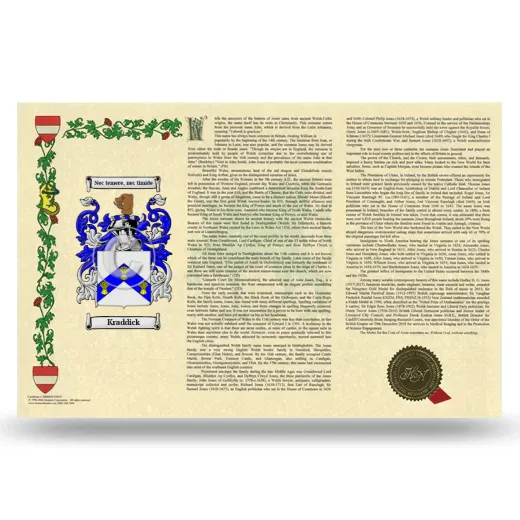 Kraddick Armorial History Landscape Style