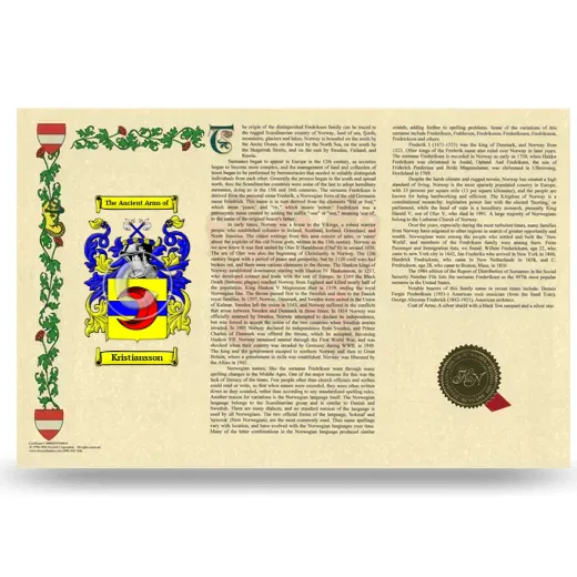 Kristiansson Armorial History Landscape Style