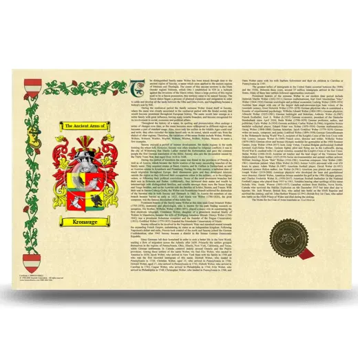Kronauge Armorial History Landscape Style