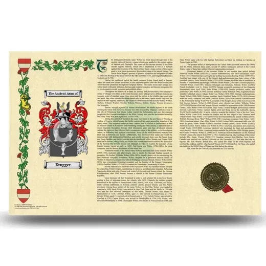 Krugger Armorial History Landscape Style