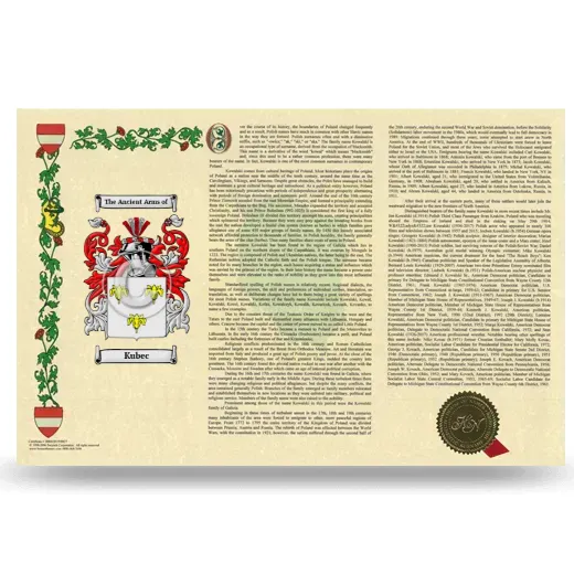Kubec Armorial History Landscape Style