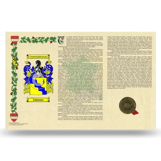 Labaume Armorial History Landscape Style