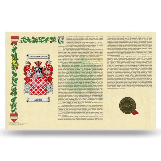 Lacôte Armorial History Landscape Style