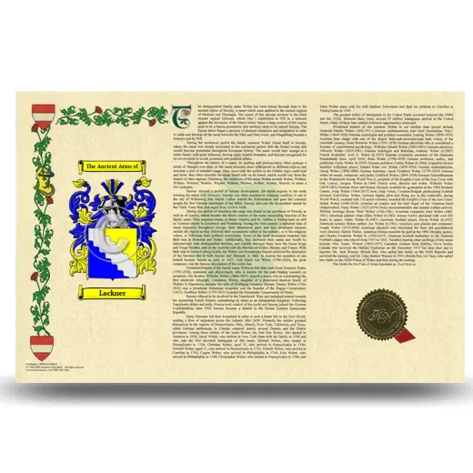 Lackner Armorial History Landscape Style