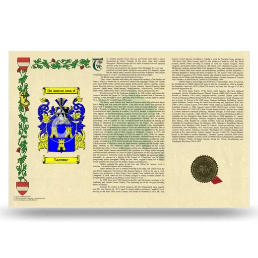 Lacome Armorial History Landscape Style