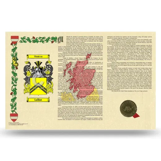 Lallint Armorial History Landscape Style