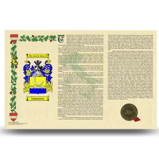 Lamancusa Armorial History Landscape Style