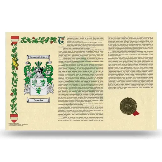 Lamoise Armorial History Landscape Style