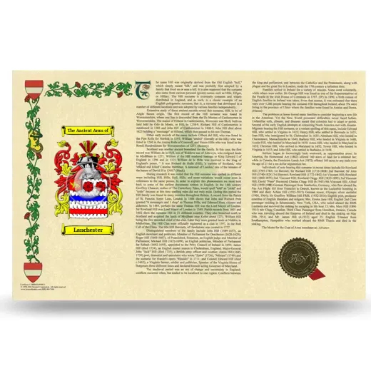 Lanchester Armorial History Landscape Style