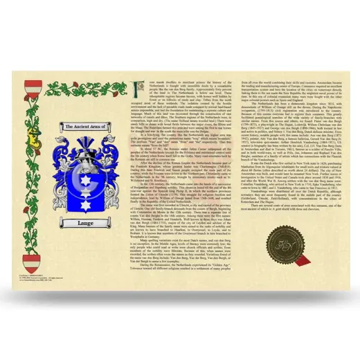 Lange Armorial History Landscape Style