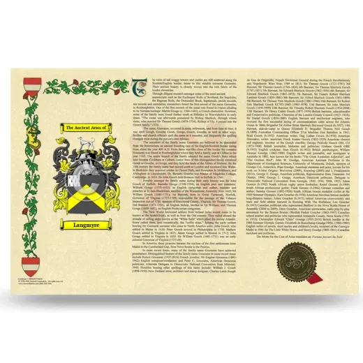 Langmyre Armorial History Landscape Style