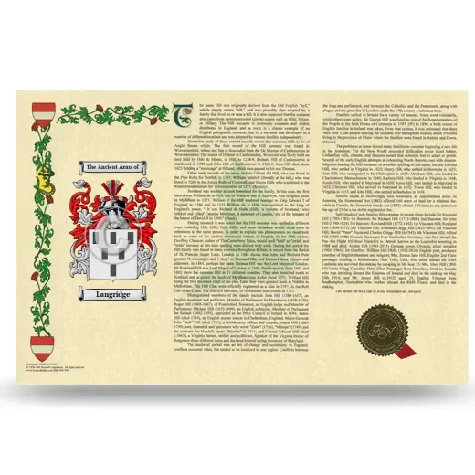 Langridge Armorial History Landscape Style