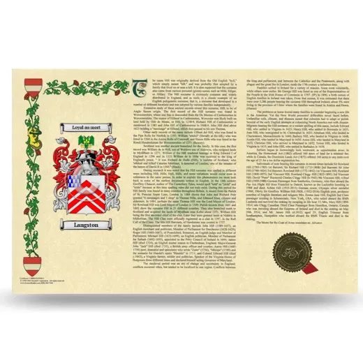 Langston Armorial History Landscape Style