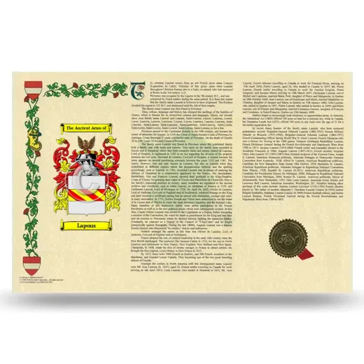 Lapons Armorial History Landscape Style