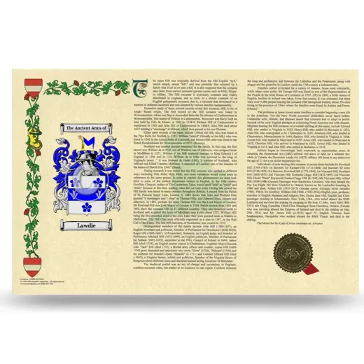 Lawdie Armorial History Landscape Style