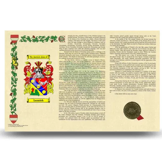 Lazarich Armorial History Landscape Style