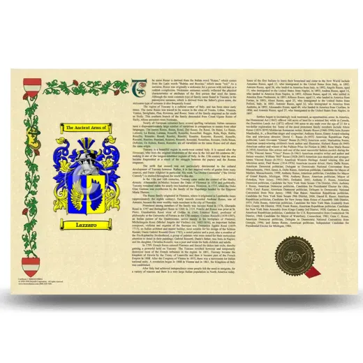 Lazzaro Armorial History Landscape Style