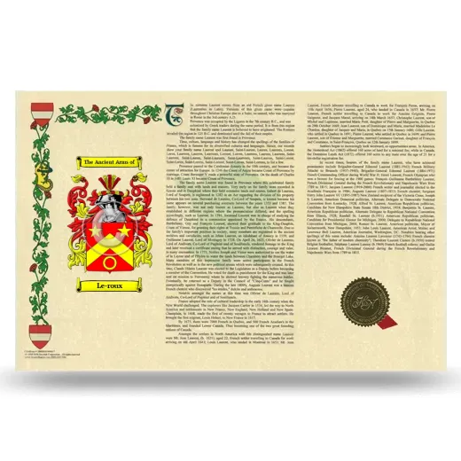 Le-roux Armorial History Landscape Style