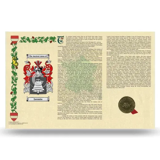 Lecosta Armorial History Landscape Style