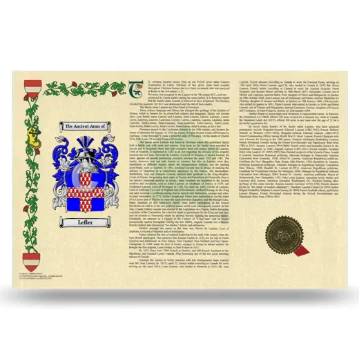 Lefler Armorial History Landscape Style