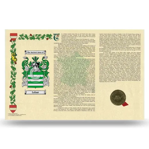 Lefont Armorial History Landscape Style