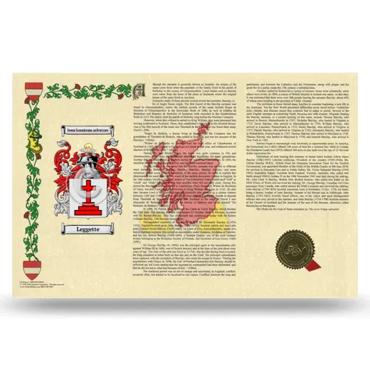 Leggette Armorial History Landscape Style