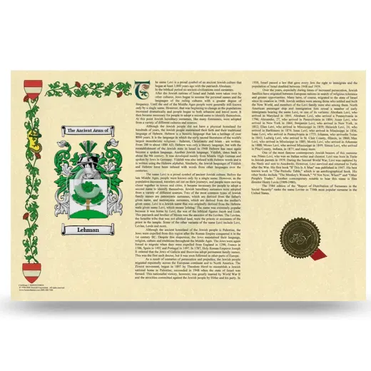 Lehman Armorial History Landscape Style
