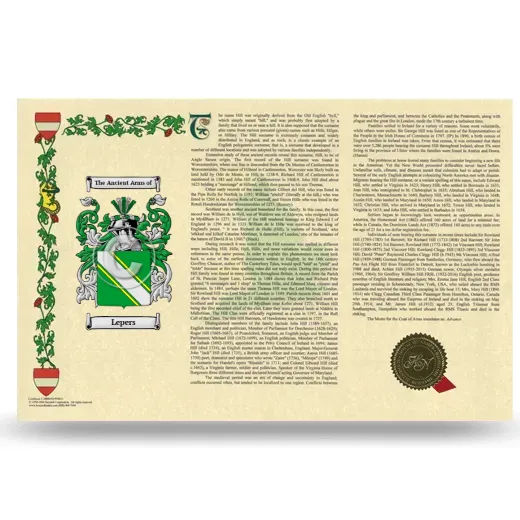 Lepers Armorial History Landscape Style