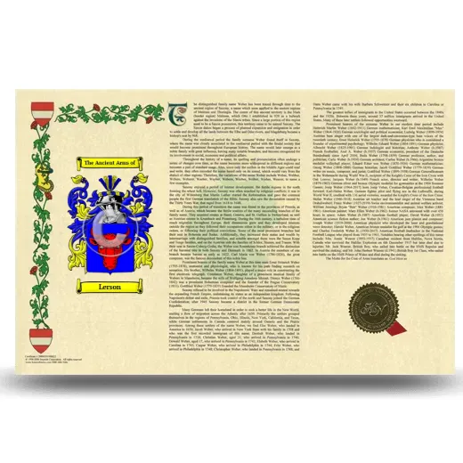 Lerson Armorial History Landscape Style
