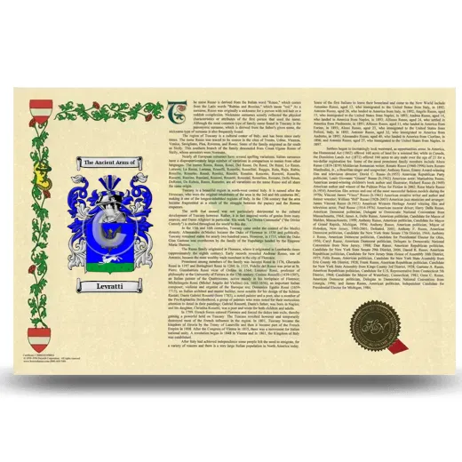 Levratti Armorial History Landscape Style
