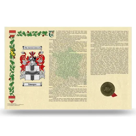 Limoges Armorial History Landscape Style