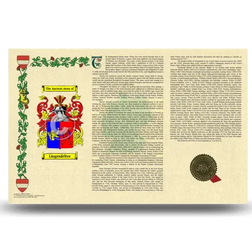 Lingenfelter Armorial History Landscape Style